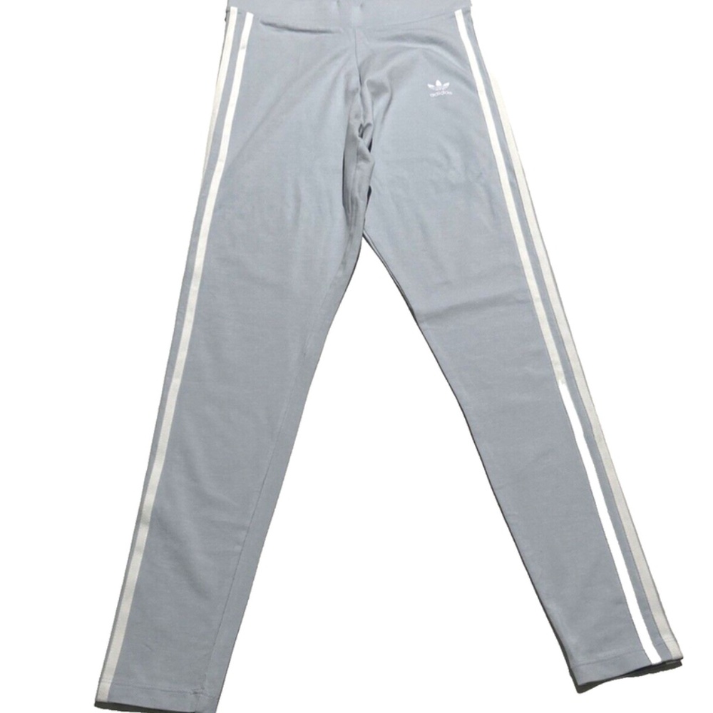 Adidas Originals Womens 3-Stripes Leggings Light Blue Trefoil Logo Size‎ S Small